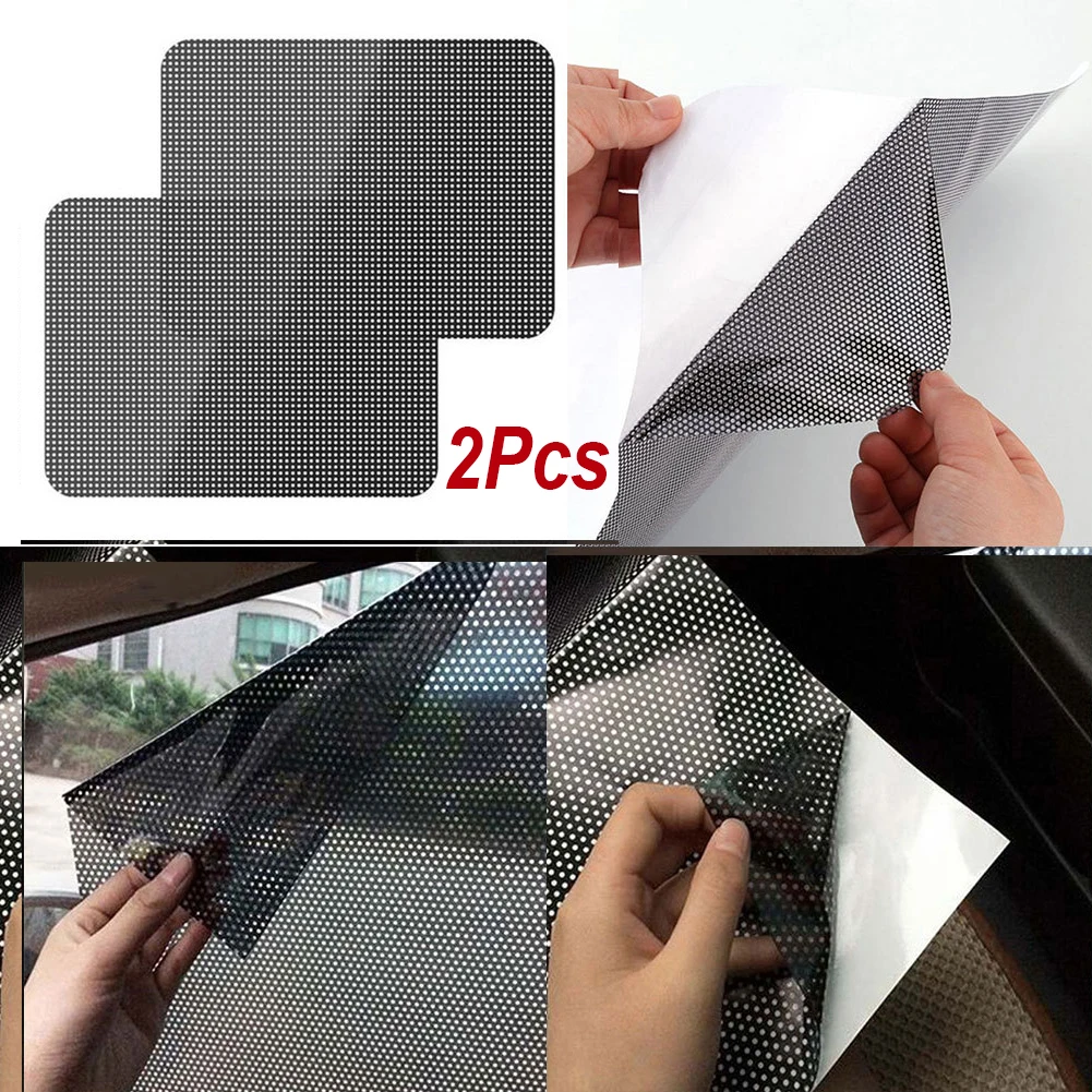 

2Pcs Car Static Window Glass Window Curtain Insulation Curtain Car Window Sun Shade Sun Block Film Anti-UV