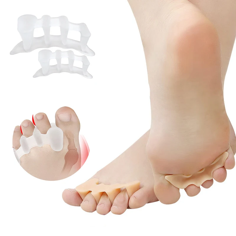 

1/2/3Pair Silicone Toe Straightener Corrector Overlapping Toes Separator Foot Pain Relief Hallux Valgus Bunion Tools Orthotics