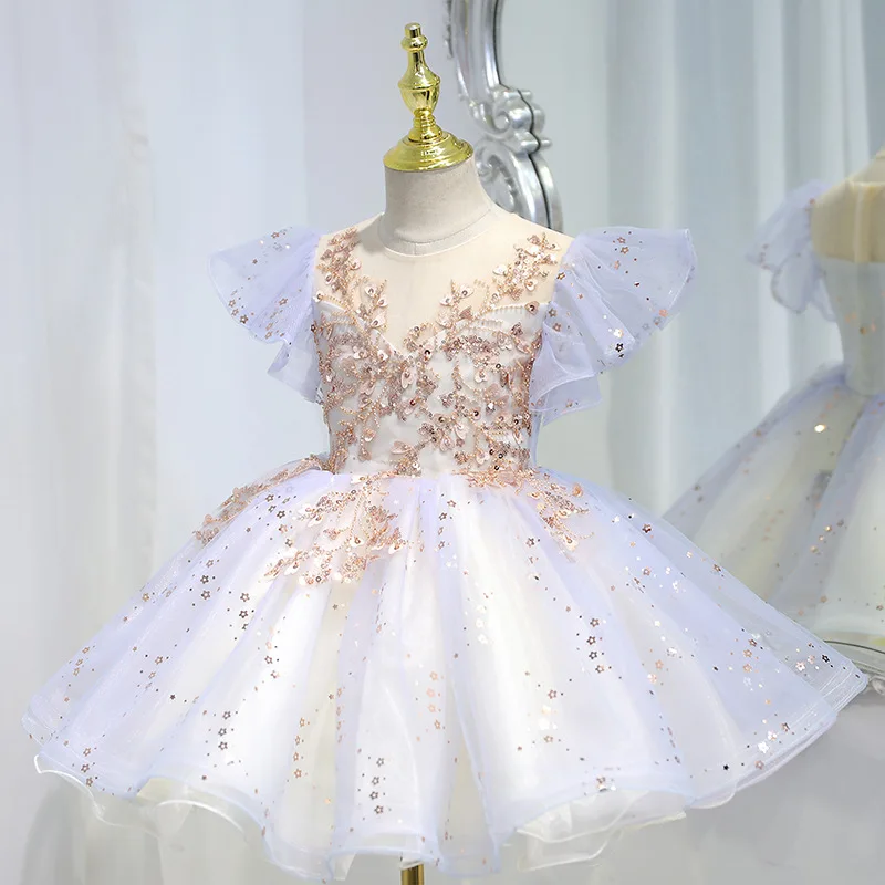 

Robe Long Evening Party Dress Elegant Wedding Dresses 2023 Girl Clothes Ball Gowns Girls Children Eid Formal Baby Princess Kids