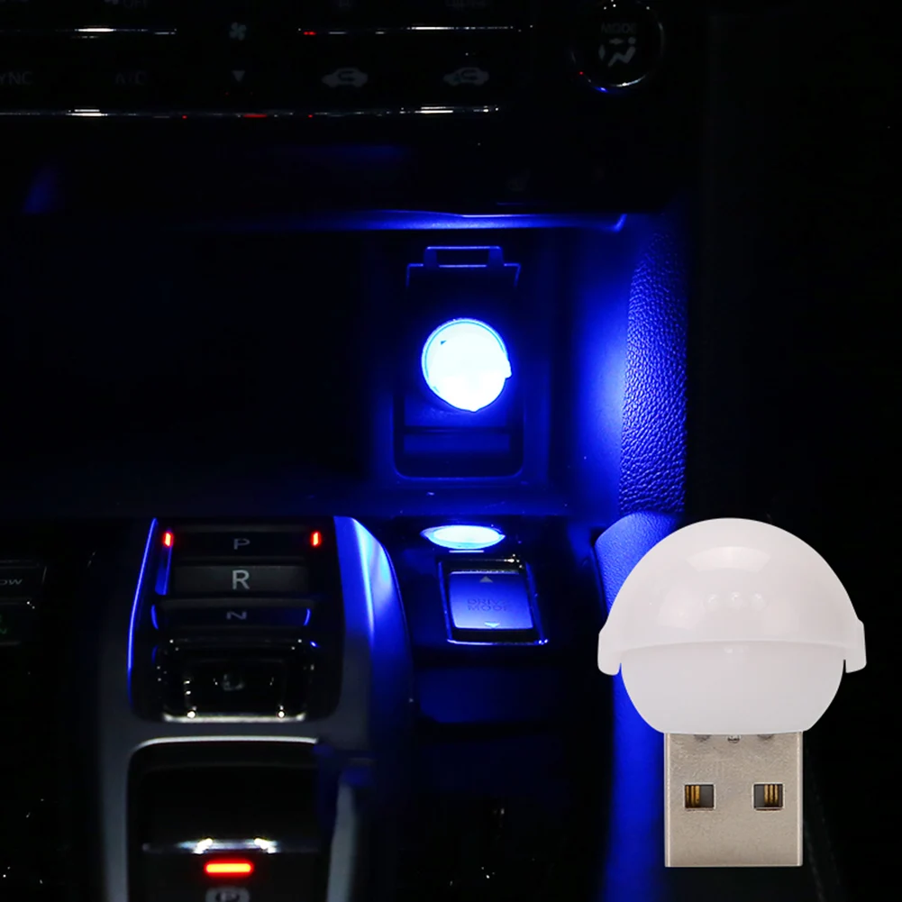 

1pc Mini USB LED 5V Car Interior Light Neon Atmosphere Ambient Lamp Bulb Blue USB Ambient Light Car Accessories Energy Saving