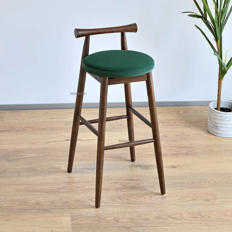 

Скандинавский стул из твердой древесины, яркий стул, домашняя мебель, креативный стул, современный ресторан, кухня, остров, барный стул Z