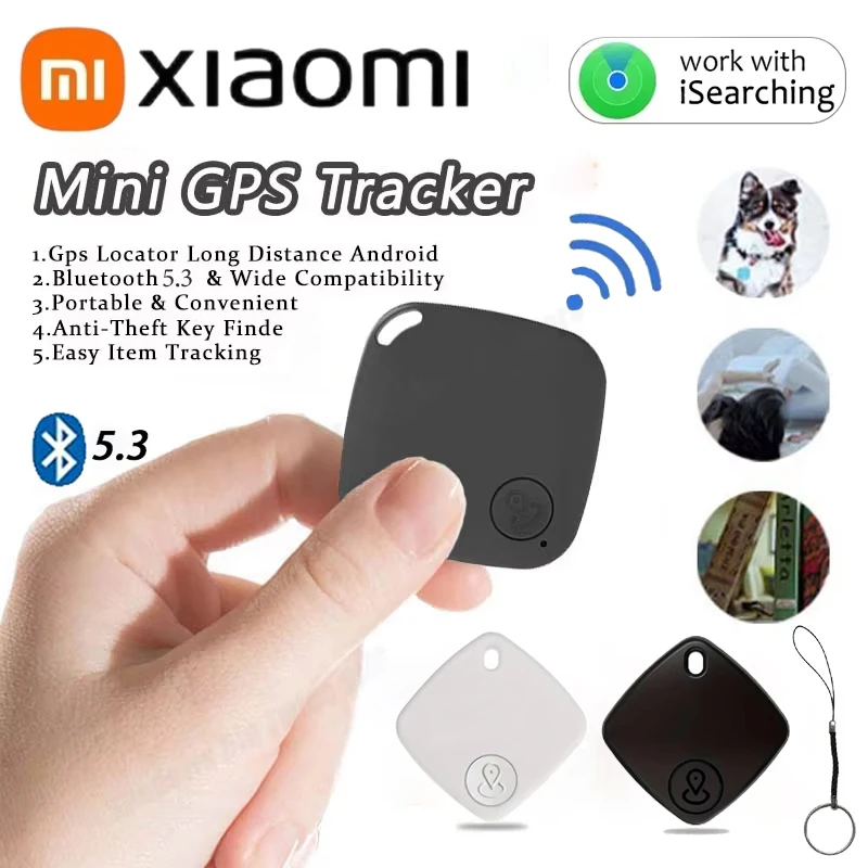 Фото Мини-система GPS-трекера Xiaomi Find My App Air Tag, умный Bluetooth-локатор, сумка для поиска детей, ошейник для домашних животных с трекером №1