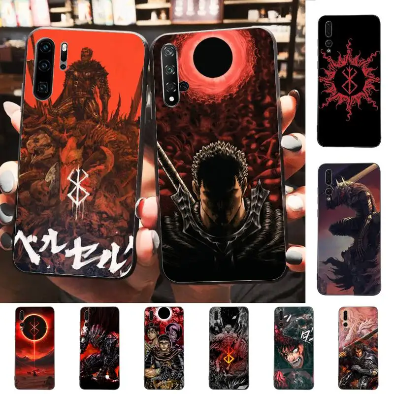 

Anime Berserk Guts Phone Case for Huawei P30 40 20 10 8 9 lite pro plus Psmart2019