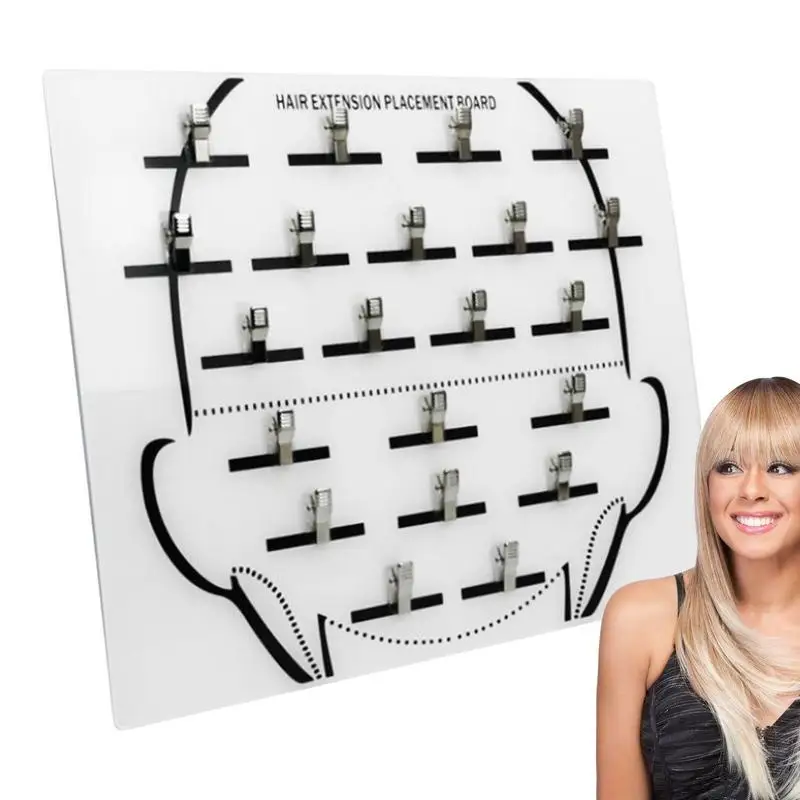 

Desktop Acrylic Hair Extension Display Board With Clip Dispenser Hair Styling Braiding Hair Separator For Preventing Tangles
