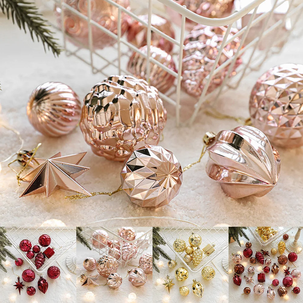 Праздничные дисплеи елочные украшения 10*12*12 см 12 шт. в комплекте коробка с