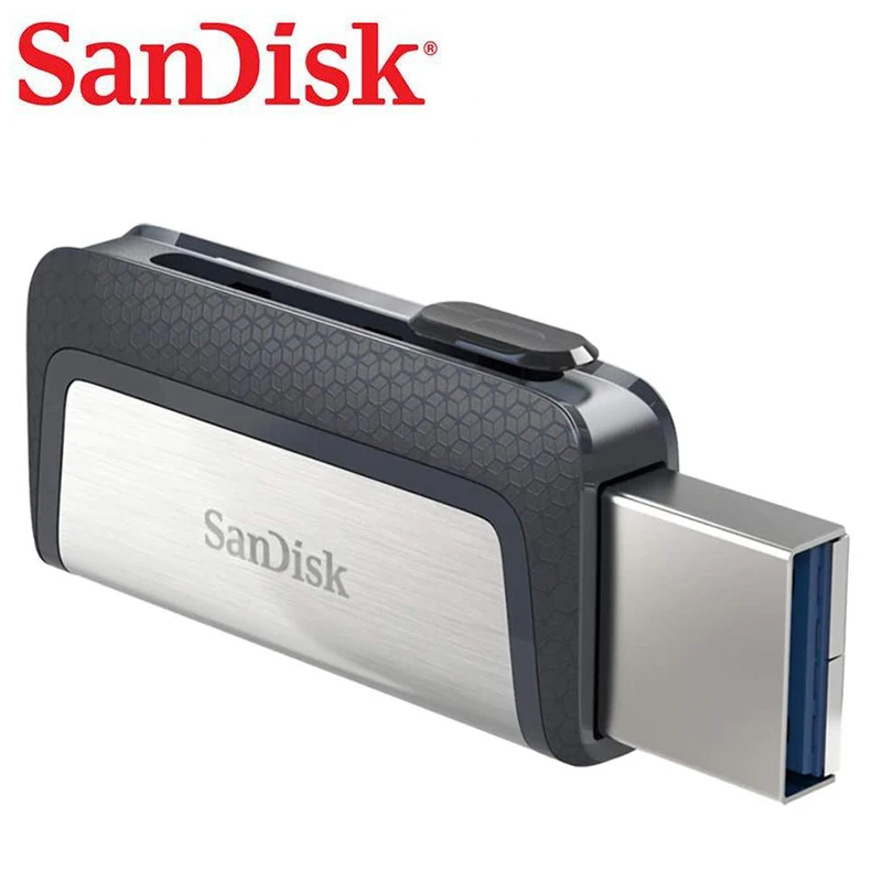 Двойной Флеш-накопитель Sandisk USB 3 1 128 ГБ Type c OTG флеш-накопитель 32 64 высокоскоростная