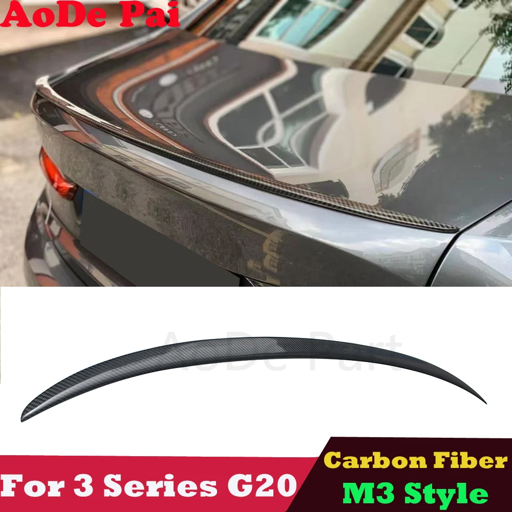 

M3 G80 Spoiler Carbon Fiber Rear Boot Lip Ducktail Wings for BMW 3 Series G20 325i 330i M340i 2019+