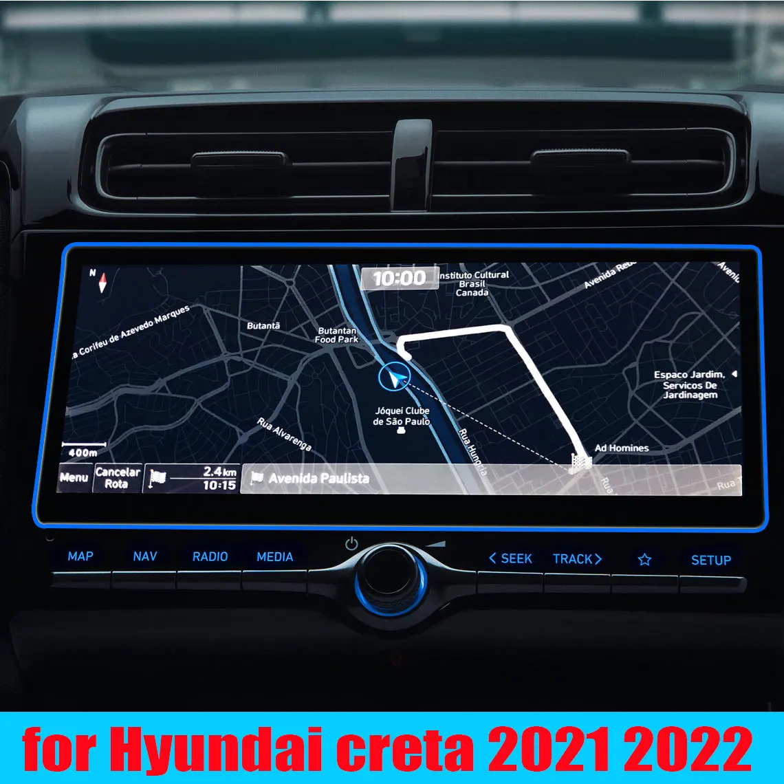 Car GPS Navigation Protective Film for Hyundai creta 2021 2022 LCD screen Tempered glass protective film accessories