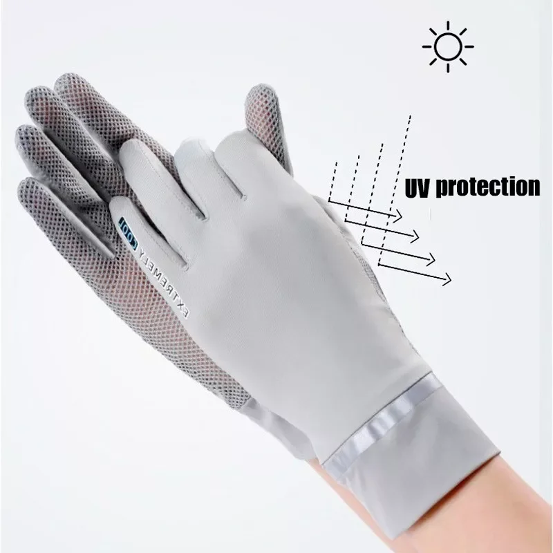 Silk Gloves UV Protection Summer Breathable Mesh Glove for Car Motorcycle Bike Driving Sports Anti-UV Thin Glove Unisex enlarge