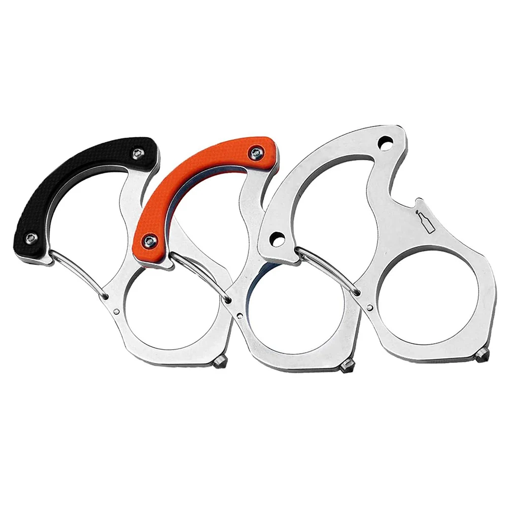 

Car Key Buckle Multi-Functional Self-Protection Hook Car Key Chain Stainless Steel G10 Handle Material Car Interior Accessory