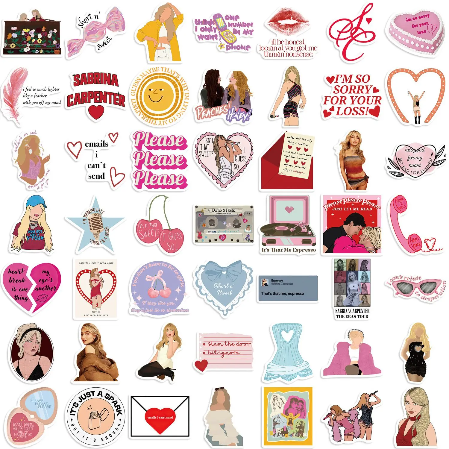 10/50 шт. декоративные наклейки для телефона ноутбука чемодана гитары