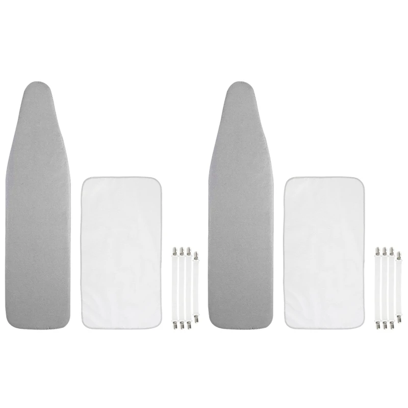 

2X Reflective Ironing Board Cover Fits Large And Standard Boards Pads Resist Scorching And Elastic Edge Covers
