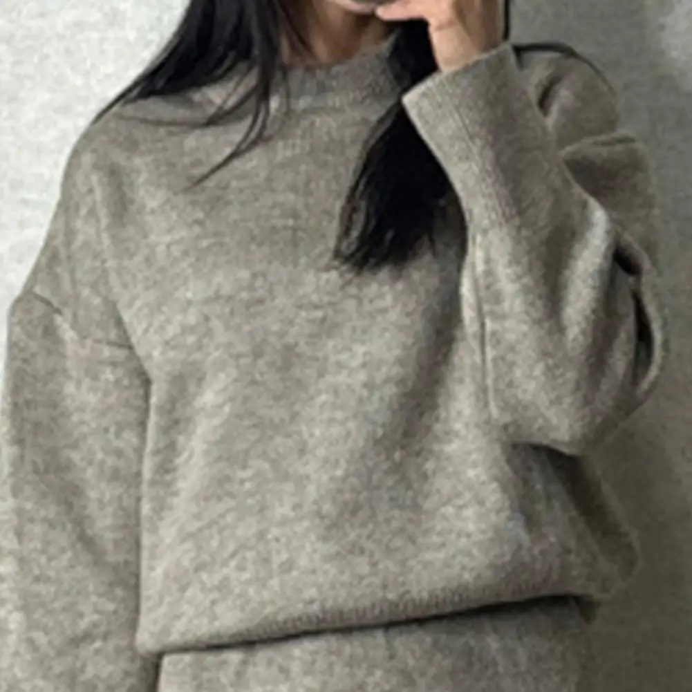 Комплект офисной одежды женский комплект с юбкой-свитером и свободным вязаным