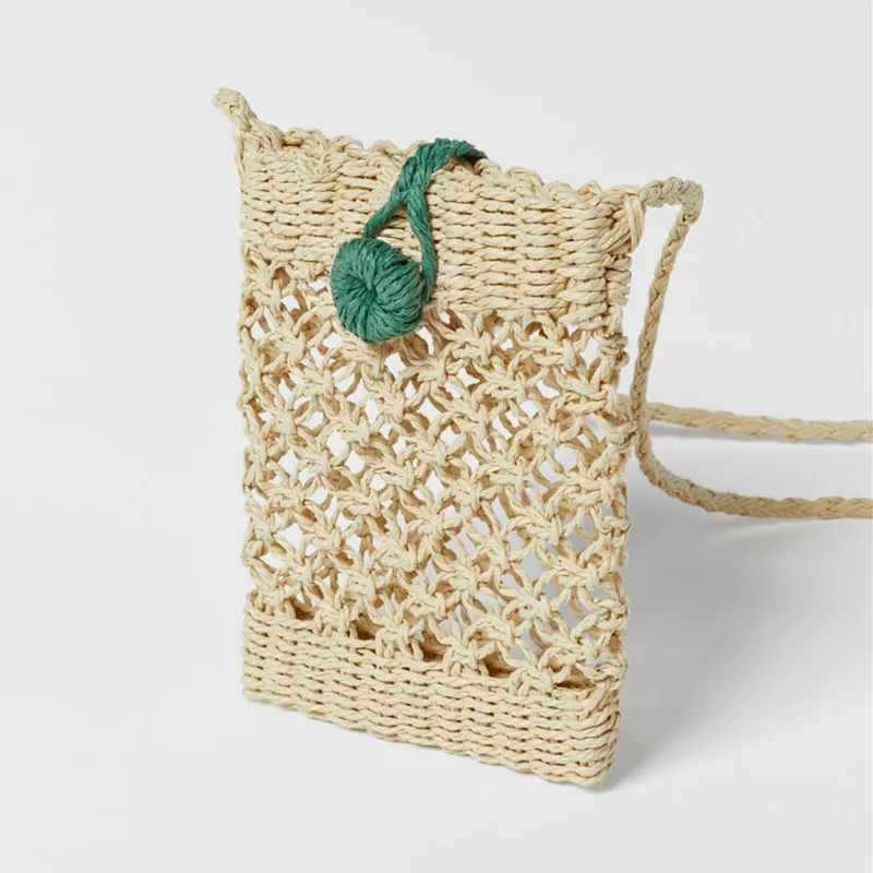Fashion Brands Straw Bag Hollow Woven Crossbody Bags for Women Handmade Phone Flap Rattan Shoulder Bag Designer Bags Handbag New