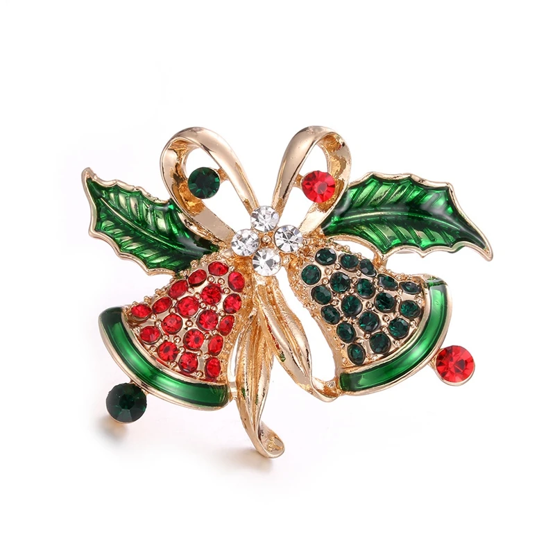 

New Style Christmas Bell Enamel Pins for Casual Party Brooches Backpack Badge Jewelry Gift for Friends Women's Luxury Brooch