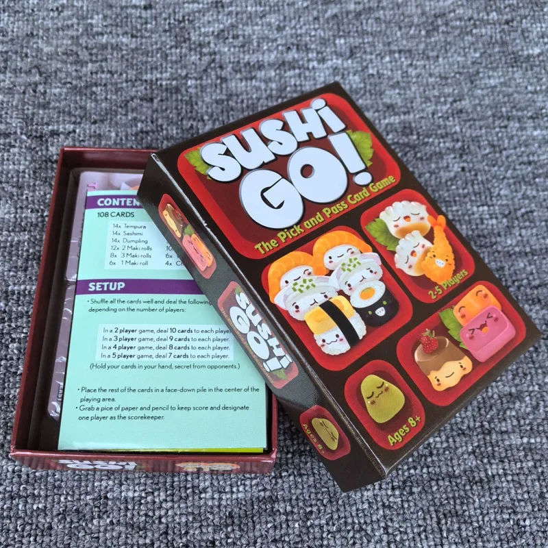 Карточная игра Sushi Go Party Настольная Roll для детей от 8 до 2 5 игроков Игры семейных