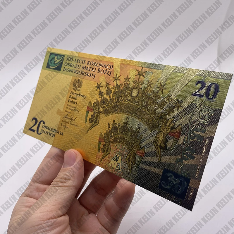 

Банкноты из 24-каратного золота с изображением 300 годовщины коронации Девы Марии кинговы для коллекционирования и памяти