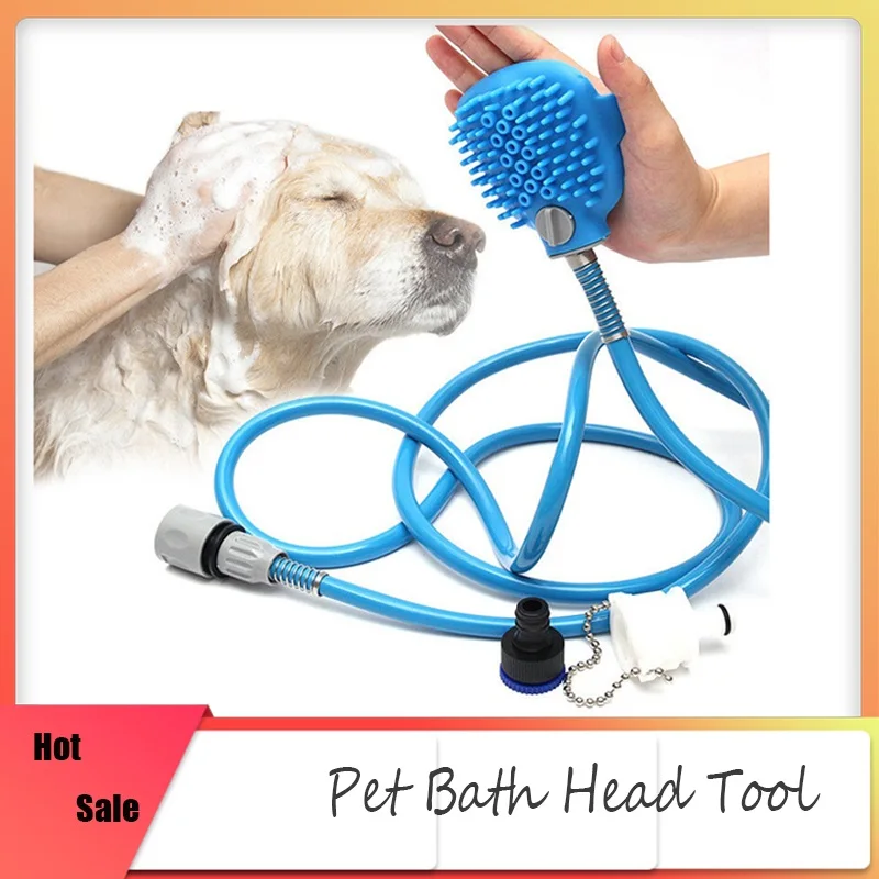 

Pet Bath Head Tool Comfortable Massager Shower Head Tool Cleaning Washing Sprayer Dog Brush Dog Pool Bathing Supplies Pet Items