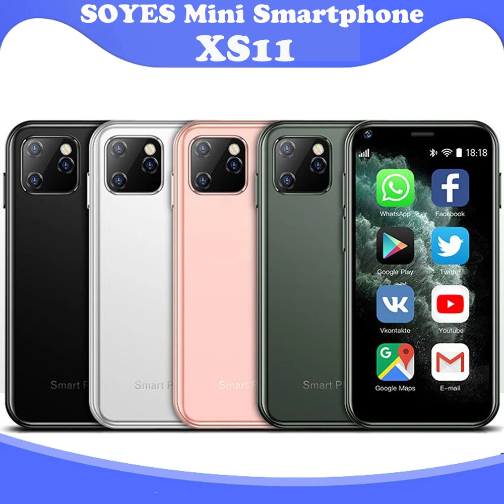 soyes xs11 mini smartphone android 1gb 8gb 2 5 quad core google play store 3g cute super small celular mobile phone vs se xs12 free global shipping