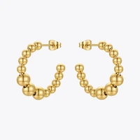enfashion beaded earrings for women geometric earring gifts stainless steel earings gold color fashion jewelry kolczyki e221350