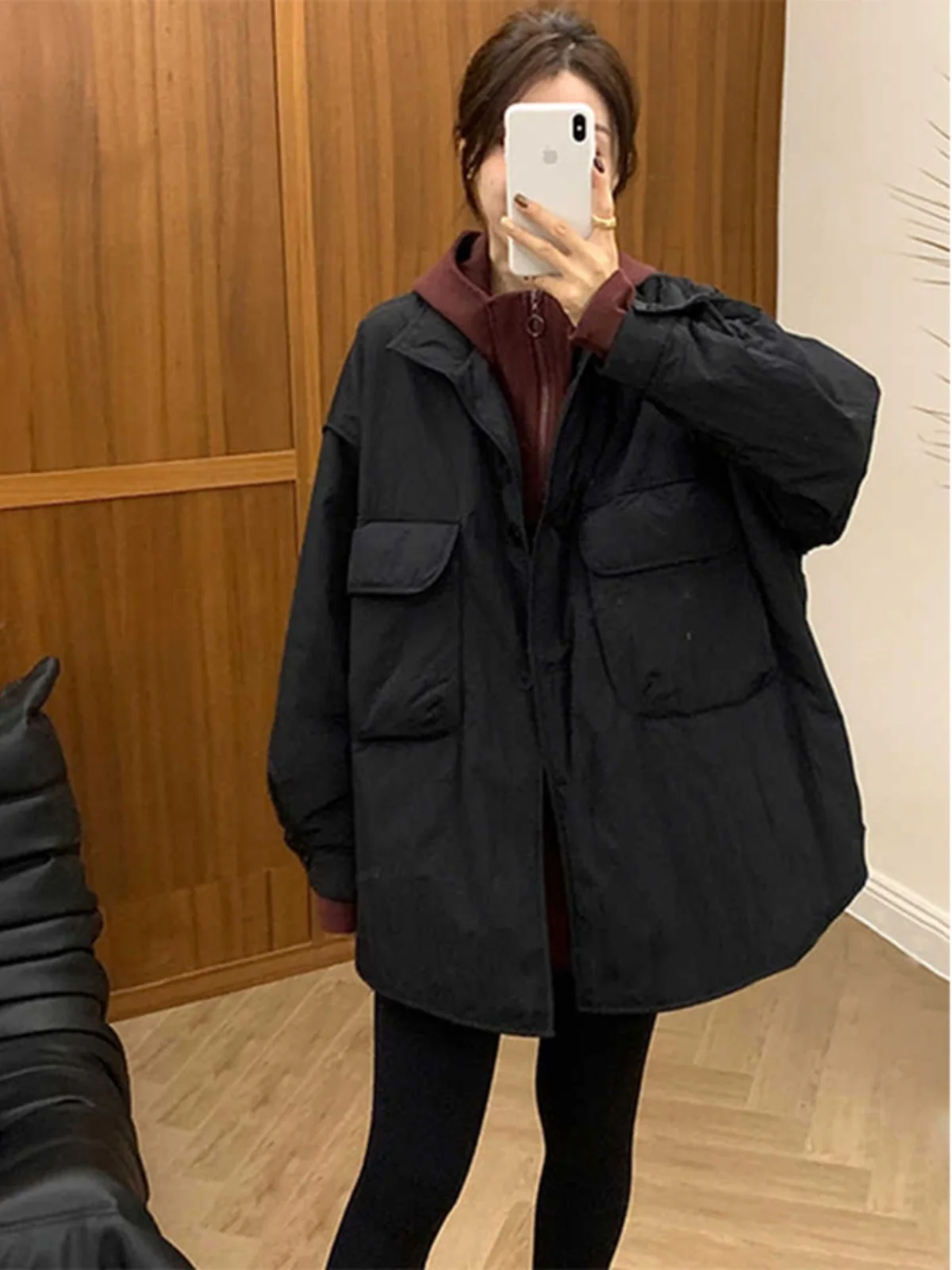 Пальто с хлопковой подкладкой верхняя одежда Женская осенне-зимняя Новинка 2024