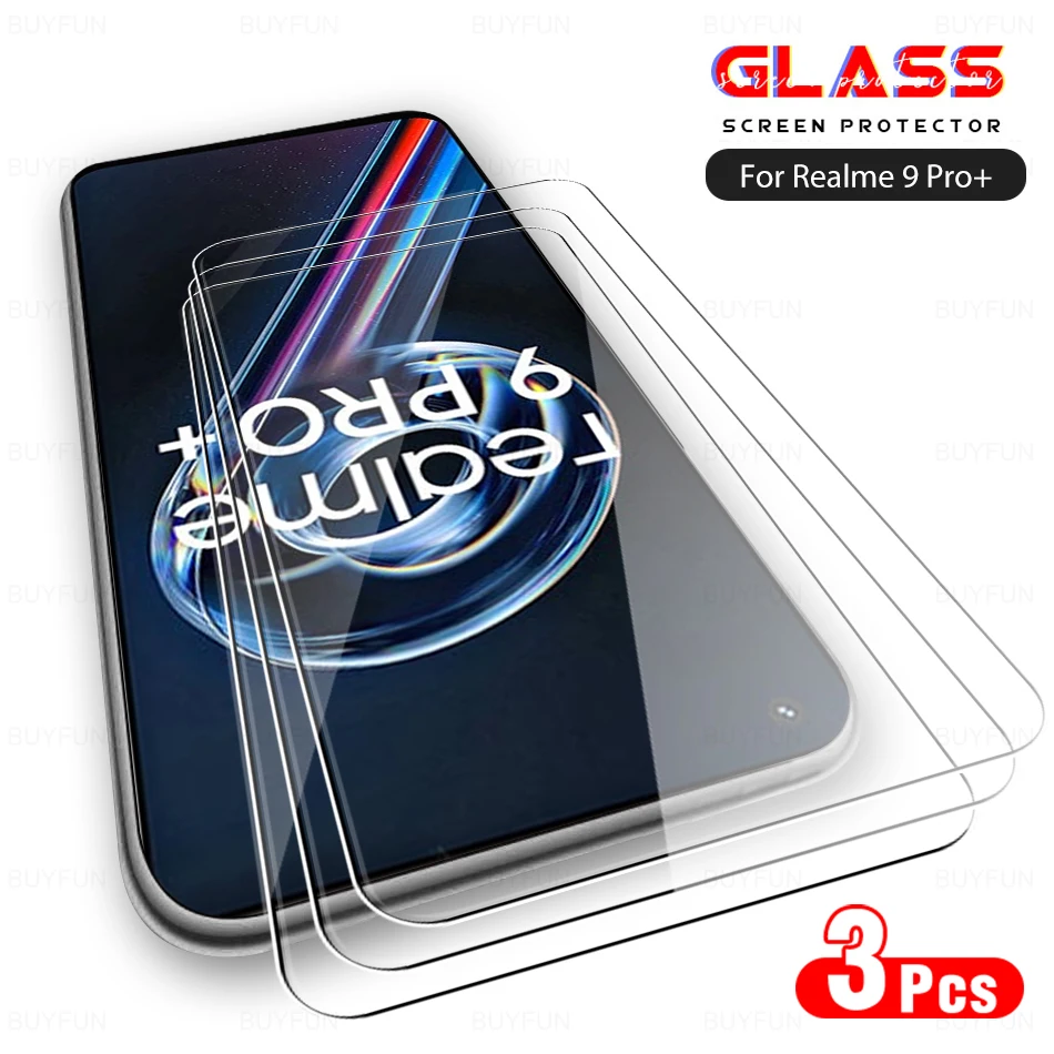 

Защитное стекло для realme 9 pro plus 6,4 дюйма, 3 шт., Защита экрана для oppo realme 9 pro 9i realmy 9 pro + пленка из закаленного стекла