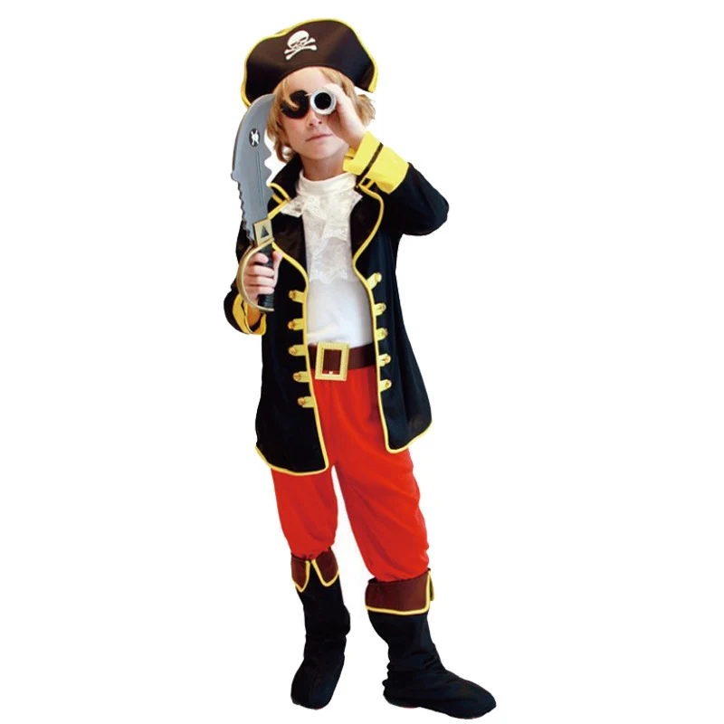 

Halloween Pirate Costume Kids Disney Pirates of The Caribbean Jack Cosplay Costume for Boy Girl Carnival Party Uniform Clothes