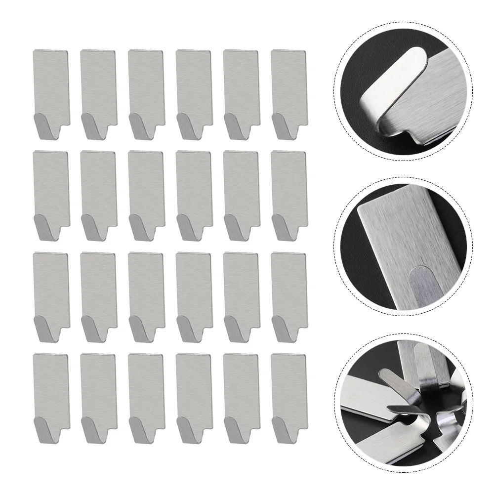 

Hooks Hook Wall Stainless Steel Towel Holder Shower Bathroom Hangerrobe Coat Adhesive Hanging Modern Sticky Nickel Brushed