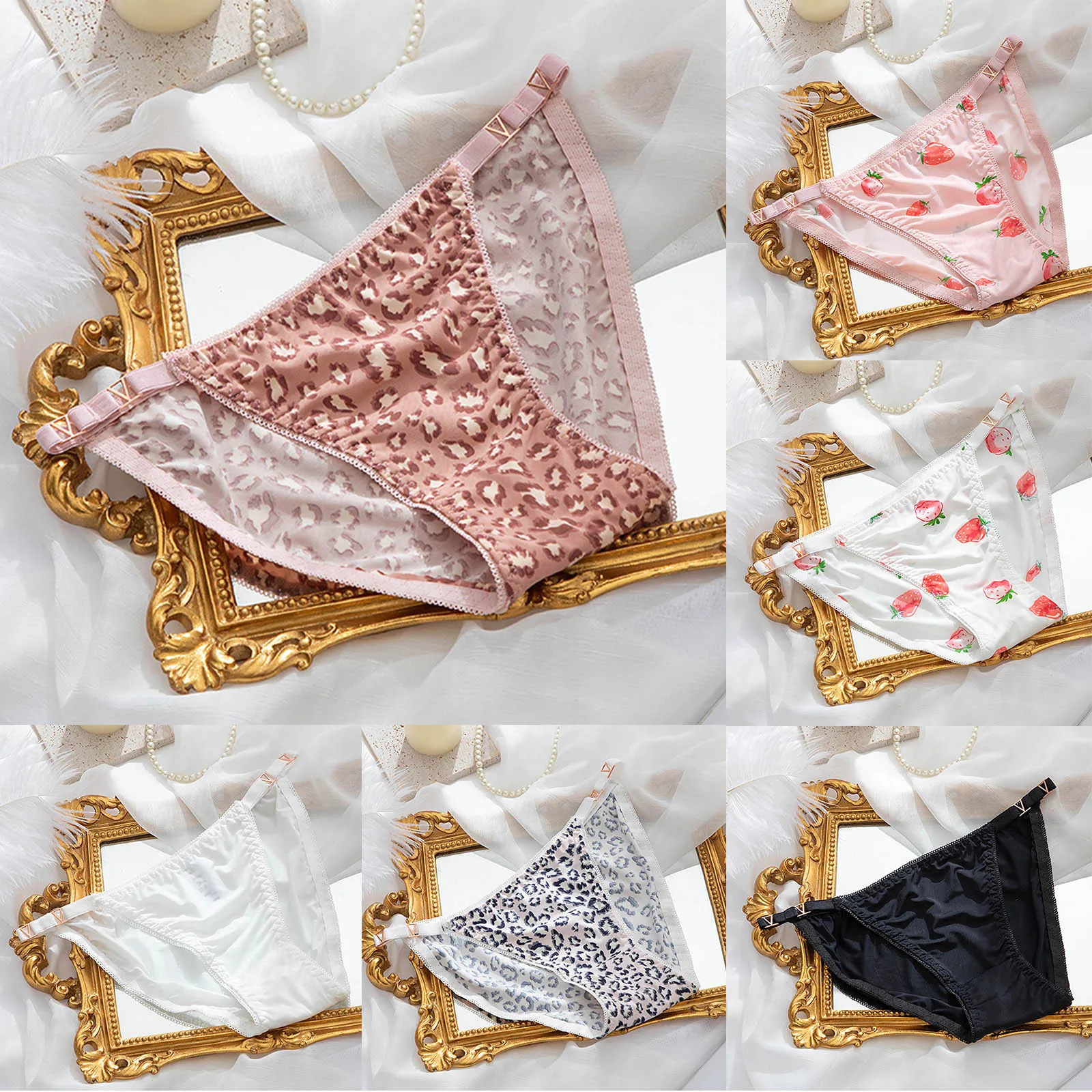 

Женское удобное нижнее белье, костюм из трусиков 2024, модное нижнее белье с низкой талией, трусики без швов с узором