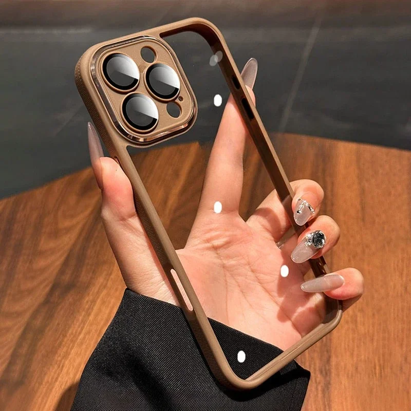 Оригинальный золотой чехол для iPhone 16 Pro Max стеклянный защитный камеры 15 13 12 14