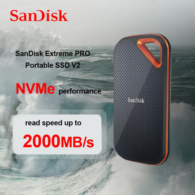 

SanDisk Extreme PRO SSD E81 Portable Mobile Hard Disk 4TB 2TB 1TB USB3.2 TypeC/A External Hard For Laptop Solid State Drive
