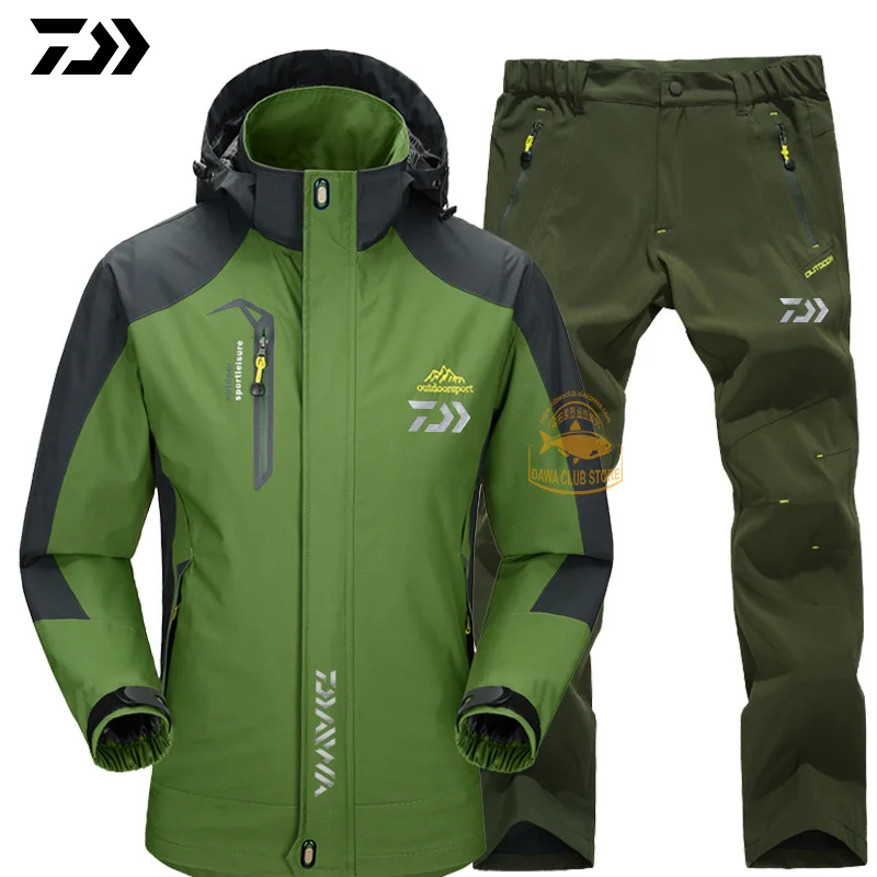 

DAIWA Fishing Jacket Men's New Outdoor Waterproof Professional Mountaineering Suit Winter Ski Warm Wear Pants Fishing Clothes