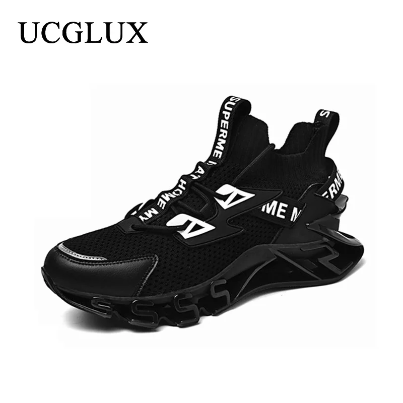 

2022 New Men's Shoes New Fashion Breathable Blade Shoes Thick Soles Add Large Size Men's Running Shoes Outdoor Casual Shoes