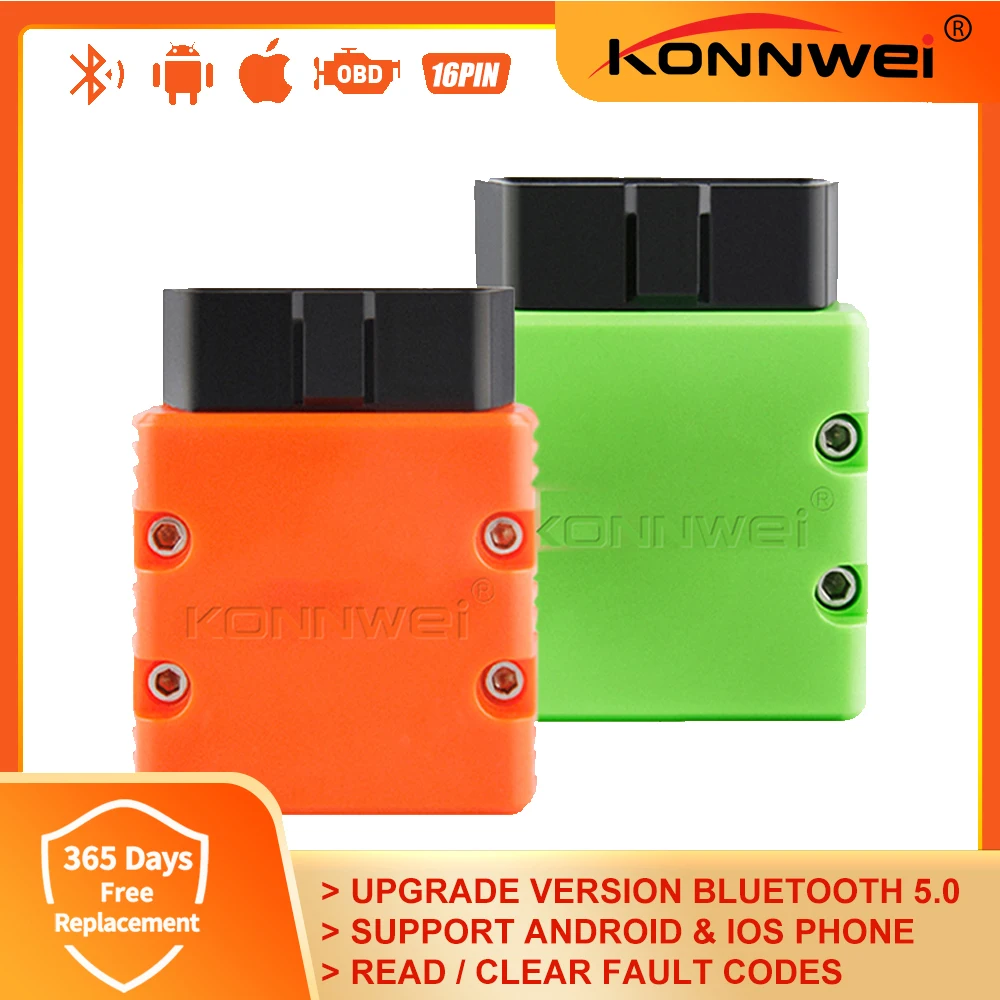 

KONNWEI KW902 ELM327 OBD2 сканер V1.5 новейший Bluetooth 5,0 OBD2 сканер для Android IOS телефон OBDII диагностический инструмент