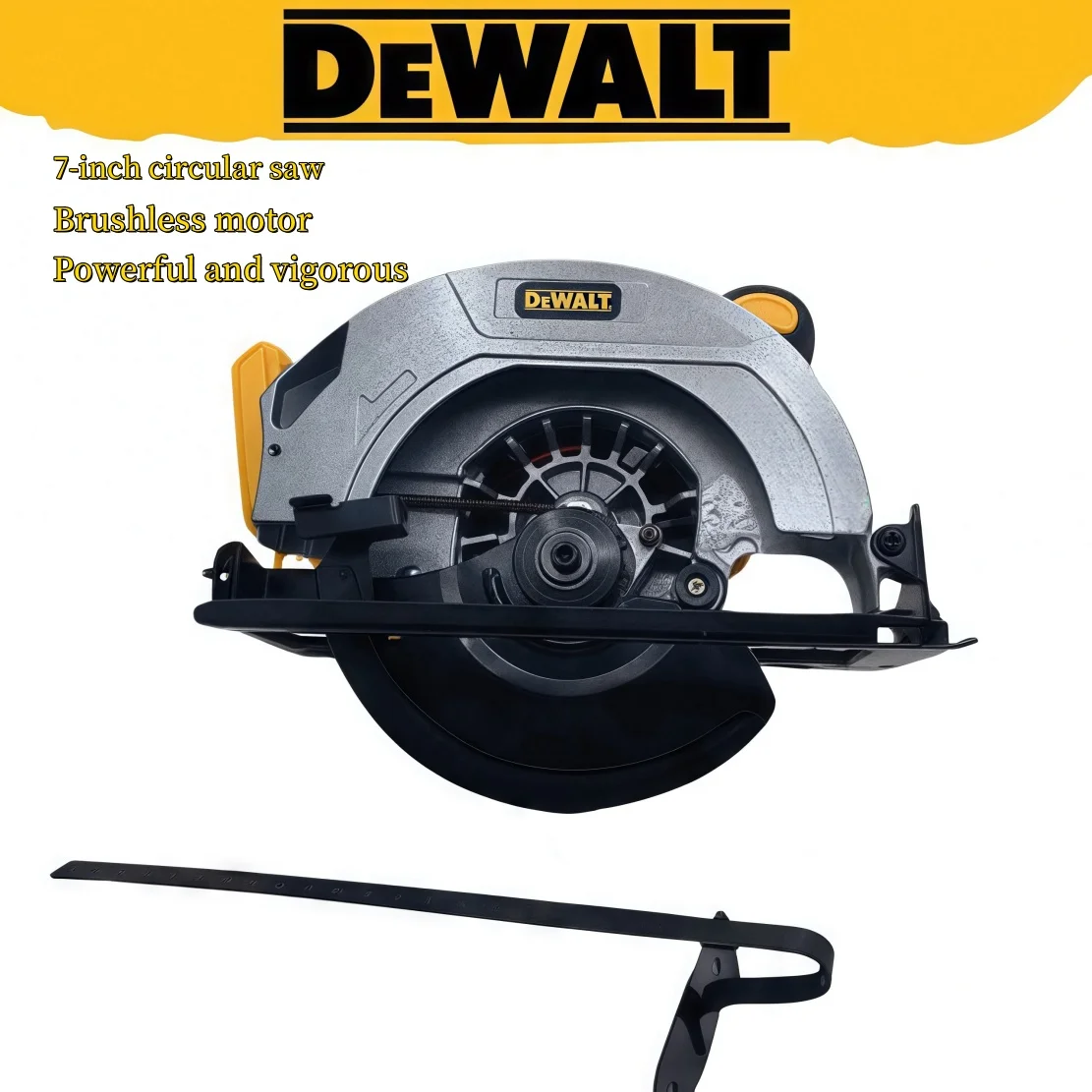 Фото Dewalt Electric Goddess 7-дюймовая аккумуляторная циркулярная пила, угол резки 45 градусов, глубина резки 63 мм, 5000 об/мин, 20 В, деревообрабатывающая пила №2