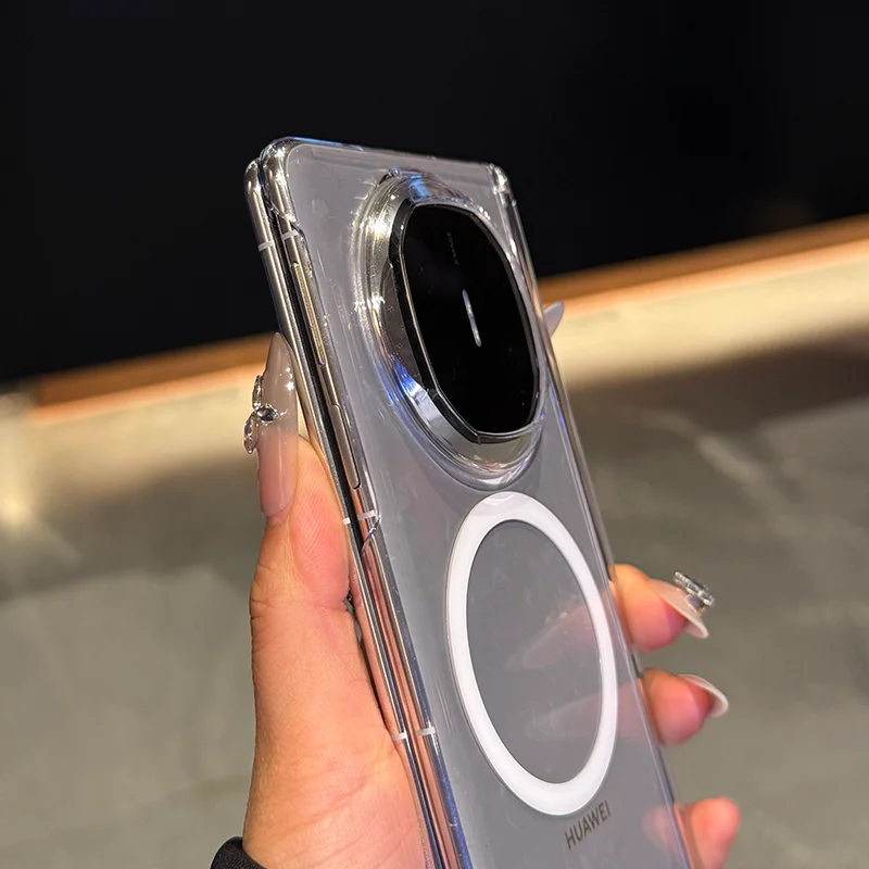 Фото Прозрачный откидной чехол для Huawei Mate x6 с магнитным чехлом для телефона с защитой от падения и отпечатков пальцев №3