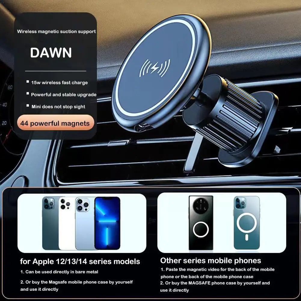 

Car Phone Holder Wireless Charger Phone Holder Stand Fast Car Charging For Iphone 14 13 12 Pro Max Air Vent Mount Z8A3