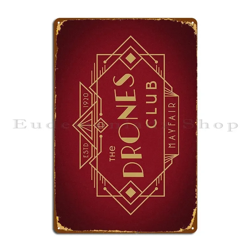 Дрон Клуб Металлическая Вывеска Гараж Фреска Кино Дизайнер Настенный Декор