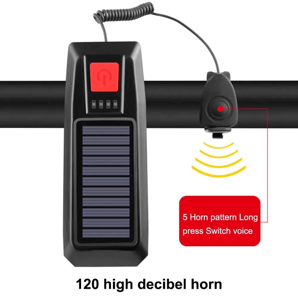 Для велосипеда мотоцикла портативный солнечный велосипедный фонарь передний