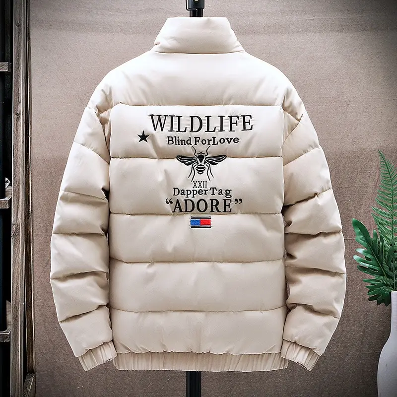 

Parker Coat Men's Winter Warm Coat Large Size Thick Down Thick Warm Fashion Casual Windproof Warm Coat Embroidered Coat