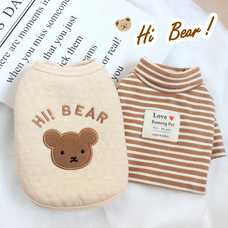 

Ins Dog Clothes Winter Soft Cotton Vest Cat Jackets Teddy Pomeranian Chihuahua Yorkshine Thicken Clothing Shirt Pet Supplies