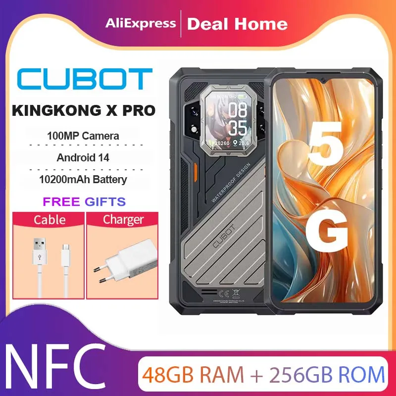 Фото CUBOT KINGKONG X PRO,12 Гб/24 Гб+256 Гб,5G Прочный,10200 мАч,экран 144 Гц, камера 100 МП,NFC,Android 14,глобальная версия №1