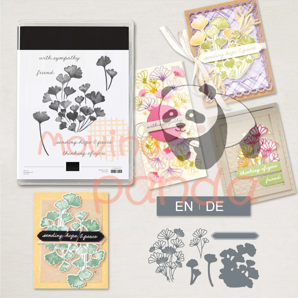 

2023 January-April Mini Catalogue GINKGO BRANCH New Clear Stamps And Metal Cutting Dies Sets For Scrapbooking Diy Christmas Dies