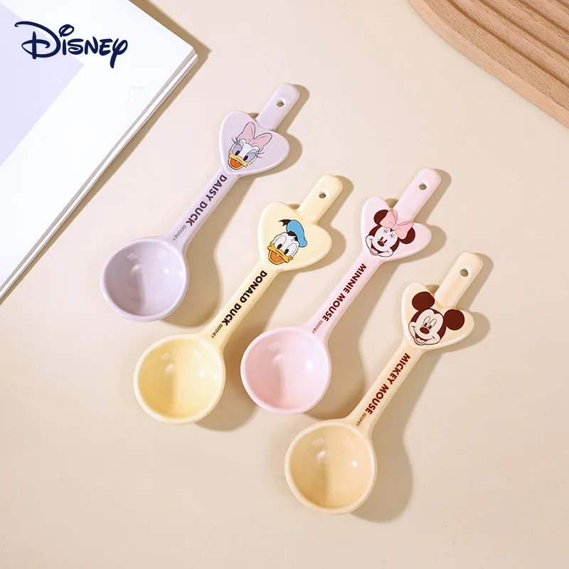 Фото Керамическая ложка Disney с мультяшными персонажами Микки и Дональда, с плоской ручкой, для дома, для детей, для еды, десертов, супов, риса, столовая посуда, подарок №1