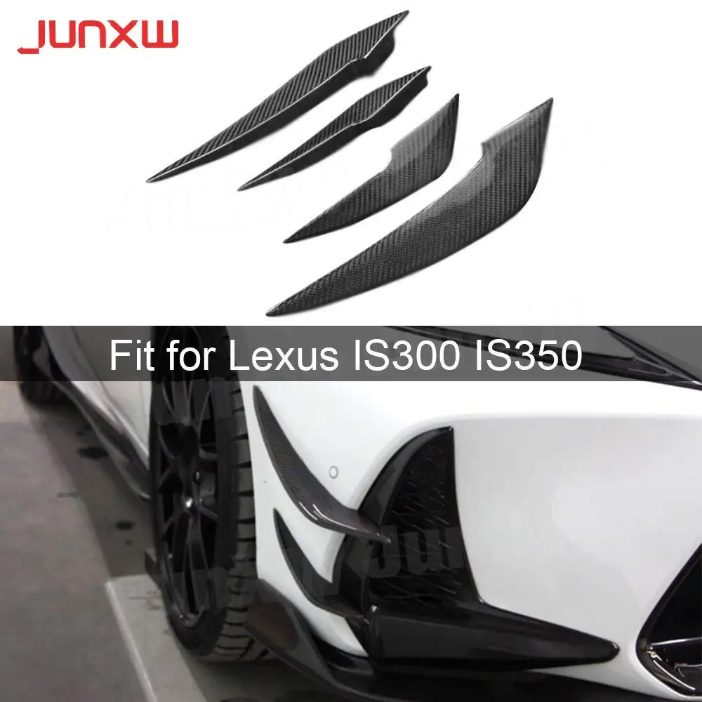 

Разветвители для переднего бампера автомобиля из углеродного волокна, решетки для вентиляционных отверстий для Lexus IS300 IS350 F sport Sedan 2017-2019, регулируемые ветровки