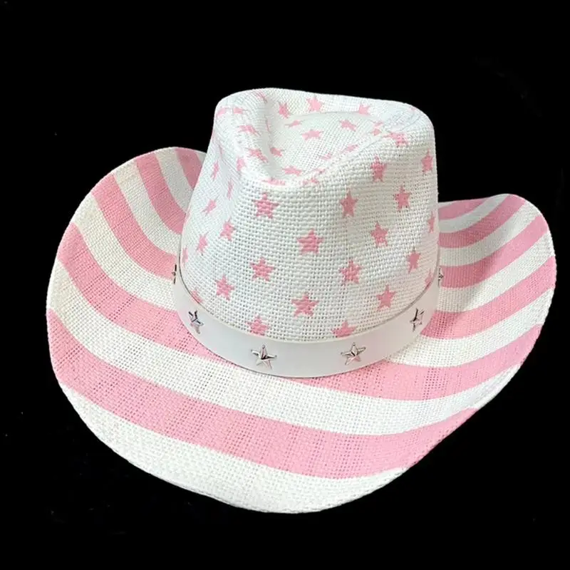

Wide Brim Cowboy Hat Knight Hat for Bachelorette Party Music Festival Versatile for Club Stage Bar Photo Props XXFD