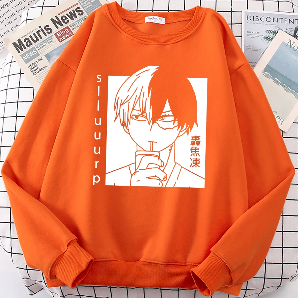 

Tokyo Ghoul Kaneki Ken Drink Milk Tea Print Sweater Harajuku Loose Clothes Autumn Fleece Pullover Casual Comfortable Female Tops