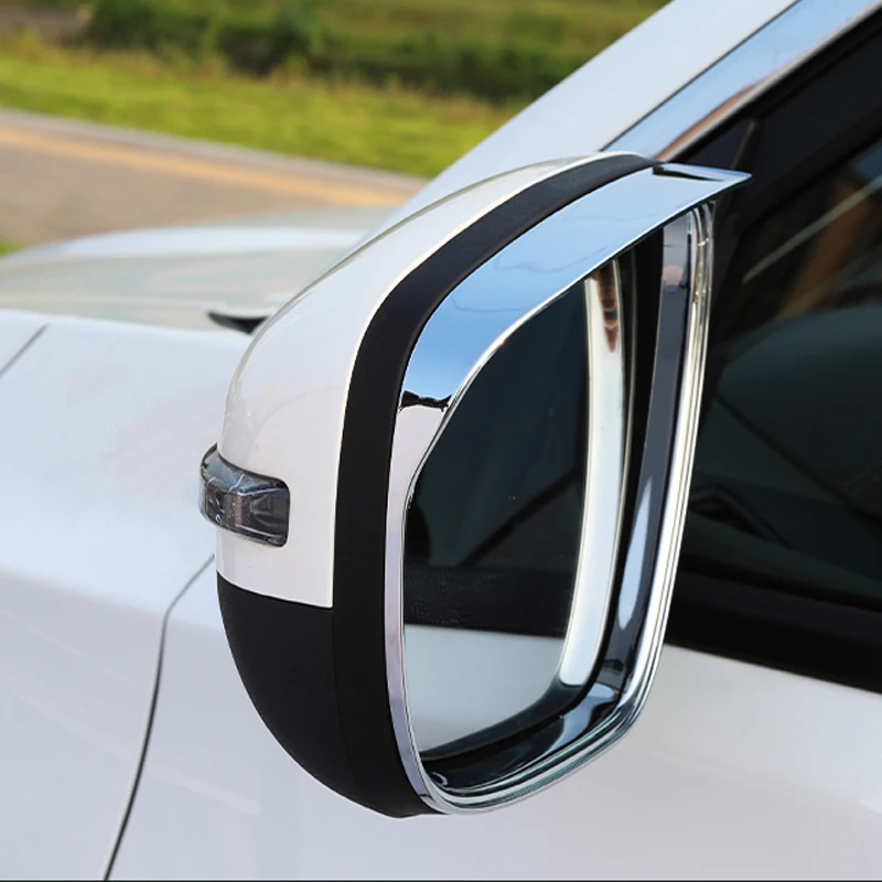 

2Pcs Chrome Rear-View Mirror Rain Eyebrow Frame Decoration Clear Shade For Chery Tiggo 8 Pro 2021