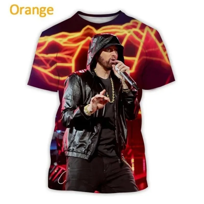 

New Rapper Eminem 3D Printed Men's Short Sleeve T-shirt Personalized Hip-hop Men Women Fashion Casual Round Neck Punk T Shirts