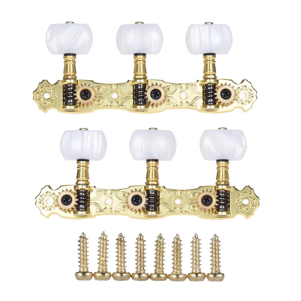 

Alice 2 Pcs (L&R) Classical Guitar Tuning Peg Gold Plated Acoustic Guitar Machine Heads 1 : 16 Tuning Keys Knobs (AOS-022V1P)